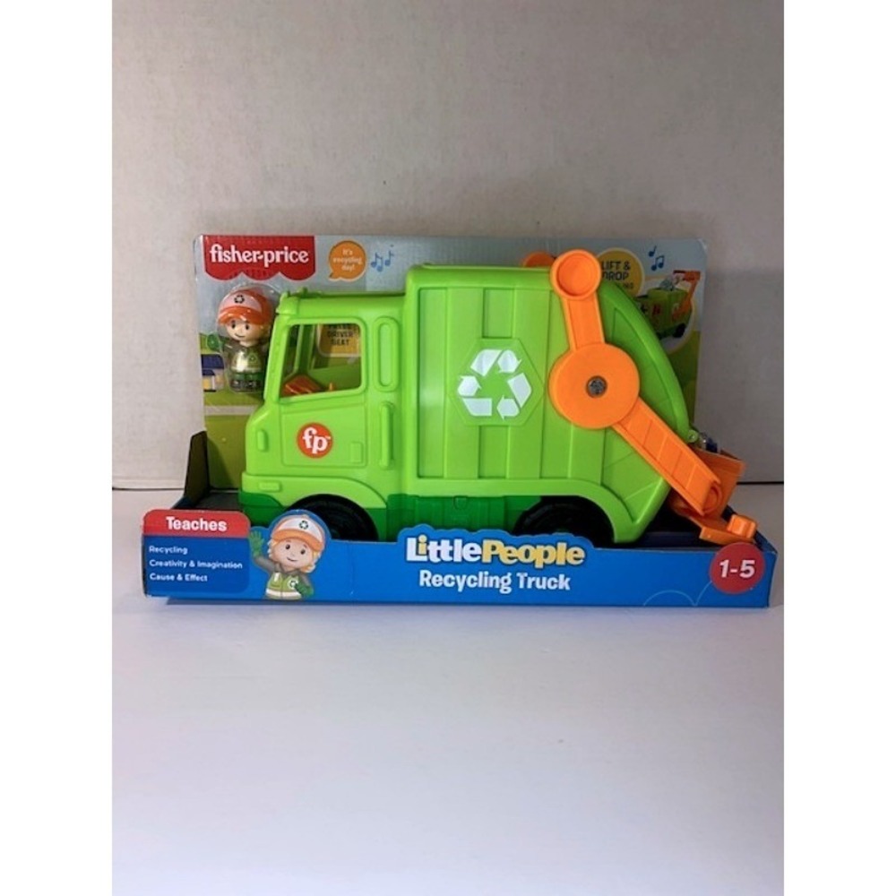 Fisher Price Little People Recycling Truck Playset Toddler Toy Kids Ages 1-5